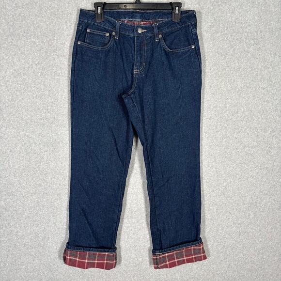 Dickies Jean Women 8 Flannel Lined Straight Insulated Blanket Outdoor Plaid GORP - Picture 1 of 12
